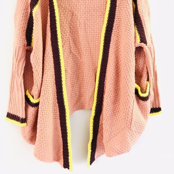 Umgee | Knit Oversized Loose Sweater Draped Open Front Cardigan Preppy - Picture 7 of 11